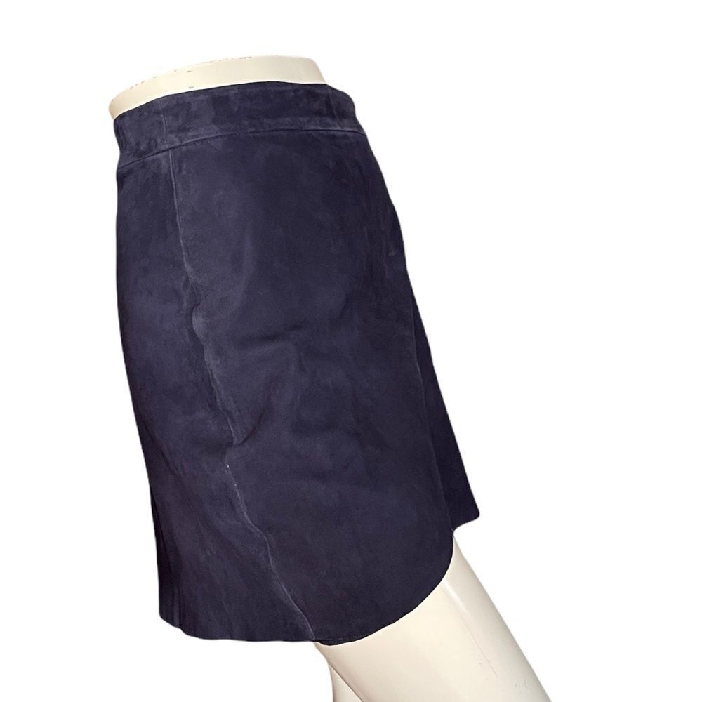 Alice + Olivia 100% Leather Suede Mini Skirt NWT - Picture 2 of 7